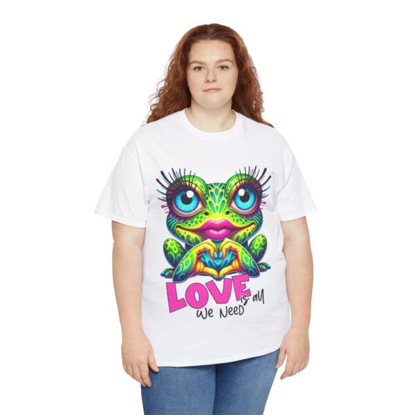 Colorful Frog Love Unisex Heavy Cotton Tee