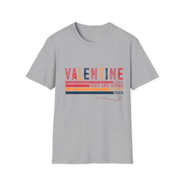 Unisex Softstyle T-Shirt - Valentine Hugs and Kisses Design - Image 5