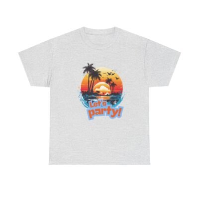 Unisex Heavy Cotton Tee - Let's party theme for casual wear - Image 6