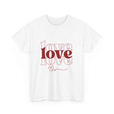 Valentine's Day Love Themed Unisex Heavy Cotton Tee Shirt - Image 2