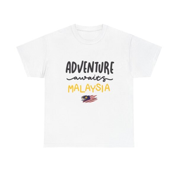 Adventure Awaits Malaysia Unisex Heavy Cotton Tee - Perfect for Travel Lovers - Image 2