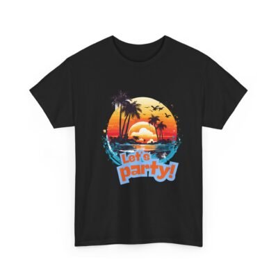 Unisex Heavy Cotton Tee - Let's party theme for casual wear - Image 10