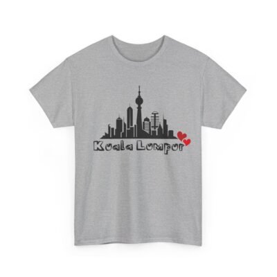 Kuala Lumpur Skyline Unisex Heavy Cotton Tee - City Love Design - Image 19