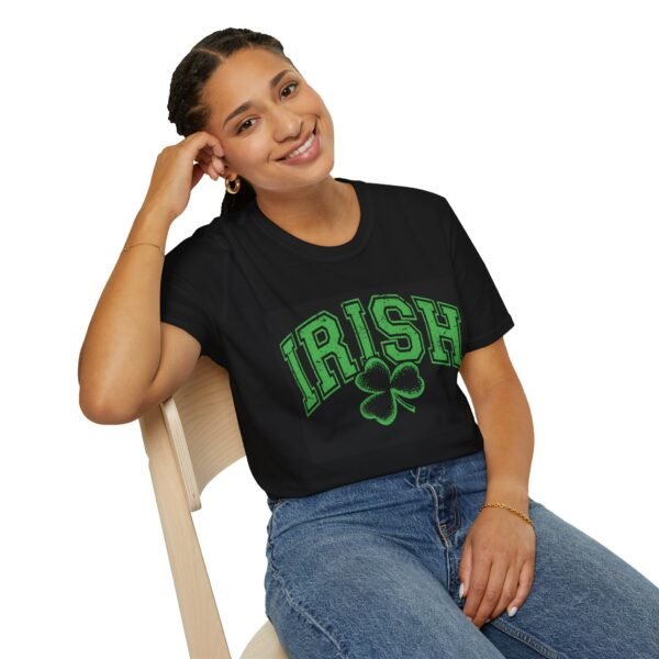 St. Patrick's Day Irish Unisex Softstyle T-Shirt with Shamrock Design - Image 5