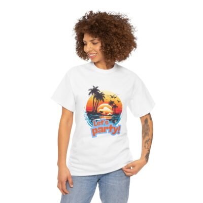 Unisex Heavy Cotton Tee - Let's party theme for casual wear - Image 3