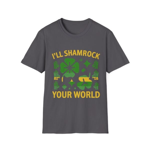 St. Patrick's Day Unisex Softstyle T-Shirt - "I'll Shamrock Your World" - Image 23