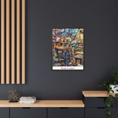 Vibrant Market Scene Canvas Art - Colorful Framed Print for Home Decor - Image 48