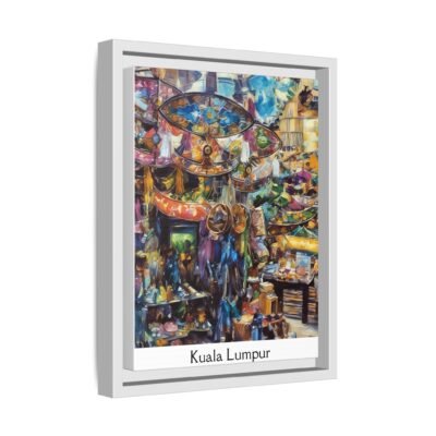 Vibrant Market Scene Canvas Art - Colorful Framed Print for Home Decor - Image 26