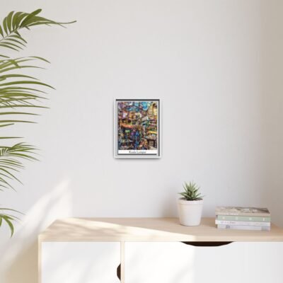 Vibrant Market Scene Canvas Art - Colorful Framed Print for Home Decor - Image 27
