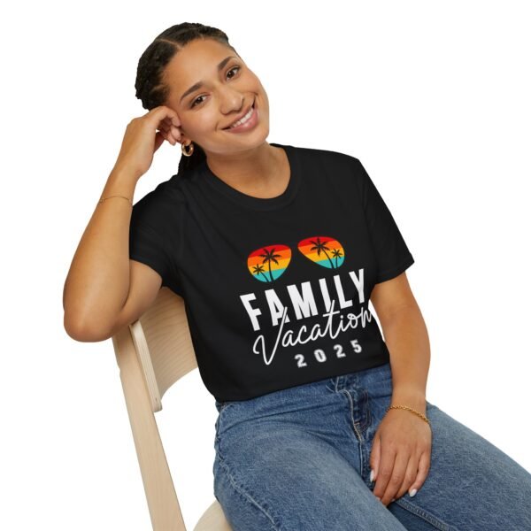 Family Vacation 2025 Unisex Softstyle T-Shirt - Perfect for Family Trips - Image 3