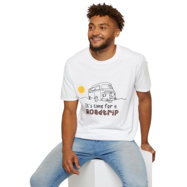 "It's Time for a Roadtrip" Unisex Softstyle T-Shirt - Perfect for Adventure Lovers! - Image 4