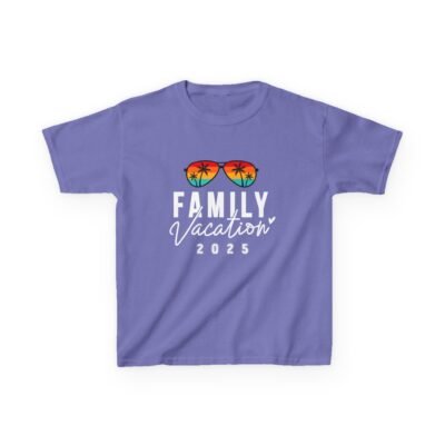 Retro Sunglasses Kids Heavy Cotton Tee - Summer Vibes, Perfect for Beach Days - Family Vacations - Image 21