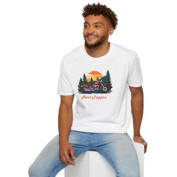 Motorbike Roadtrip Unisex T-Shirt - Adventure Travellers and Roadtrippers Theme - Image 7