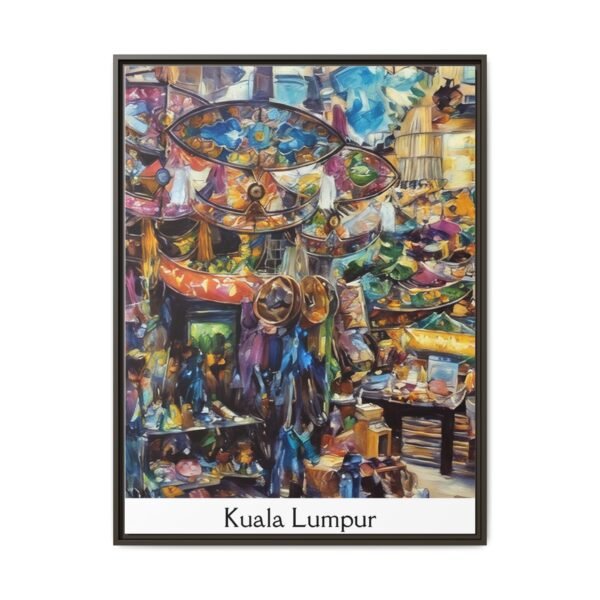 Vibrant Market Scene Canvas Art - Colorful Framed Print for Home Decor - Image 53
