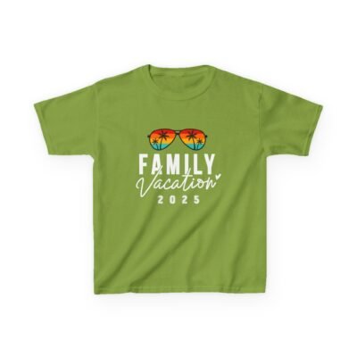 Retro Sunglasses Kids Heavy Cotton Tee - Summer Vibes, Perfect for Beach Days - Family Vacations - Image 5