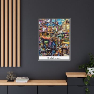 Vibrant Market Scene Canvas Art - Colorful Framed Print for Home Decor - Image 60
