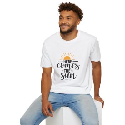 Here Comes the Sun Unisex Softstyle T-Shirt - Perfect for Summer Days - Image 5
