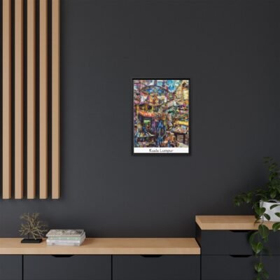 Vibrant Market Scene Canvas Art - Colorful Framed Print for Home Decor - Image 12