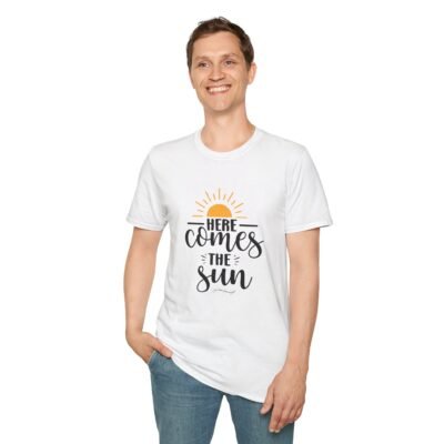 Here Comes the Sun Unisex Softstyle T-Shirt - Perfect for Summer Days - Image 3