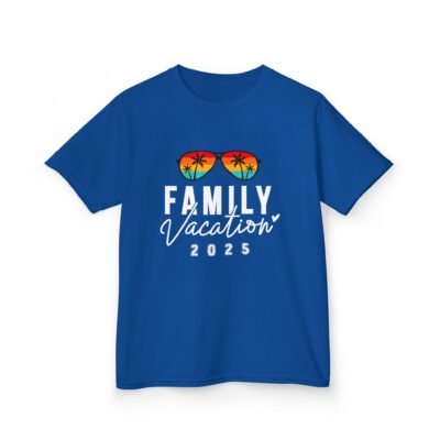 Retro Sunglasses Kids Heavy Cotton Tee - Summer Vibes, Perfect for Beach Days - Family Vacations - Image 15