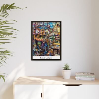 Vibrant Market Scene Canvas Art - Colorful Framed Print for Home Decor - Image 39
