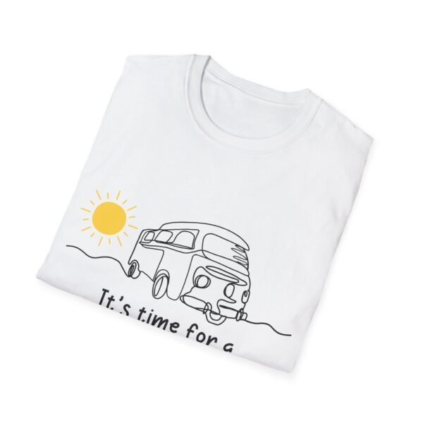 "It's Time for a Roadtrip" Unisex Softstyle T-Shirt - Perfect for Adventure Lovers! - Image 2