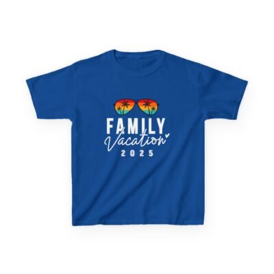 Retro Sunglasses Kids Heavy Cotton Tee - Summer Vibes, Perfect for Beach Days - Family Vacations - Image 13