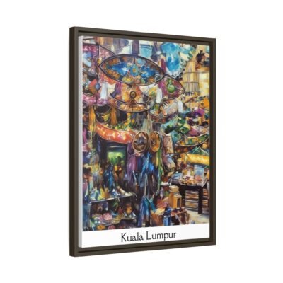Vibrant Market Scene Canvas Art - Colorful Framed Print for Home Decor - Image 38