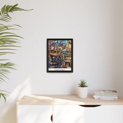 Vibrant Market Scene Canvas Art - Colorful Framed Print for Home Decor - Image 31