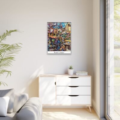 Vibrant Market Scene Canvas Art - Colorful Framed Print for Home Decor - Image 51