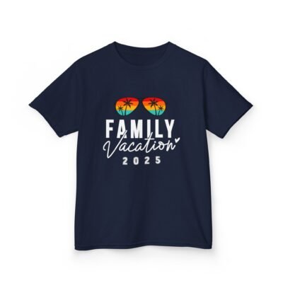 Retro Sunglasses Kids Heavy Cotton Tee - Summer Vibes, Perfect for Beach Days - Family Vacations - Image 19