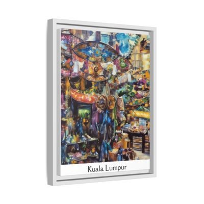 Vibrant Market Scene Canvas Art - Colorful Framed Print for Home Decor - Image 34
