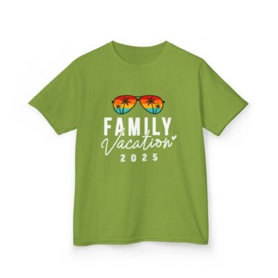 Retro Sunglasses Kids Heavy Cotton Tee - Summer Vibes, Perfect for Beach Days - Family Vacations - Image 7