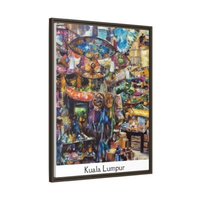 Vibrant Market Scene Canvas Art - Colorful Framed Print for Home Decor - Image 46
