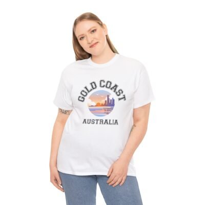Gold Coast Australia Graphic Tee - Unisex Heavy Cotton T-Shirt - Image 7
