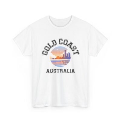 Gold Coast Australia Graphic Tee - Unisex Heavy Cotton T-Shirt - Image 3