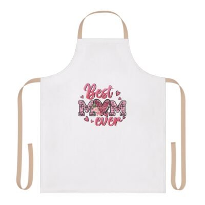 Best Mom Ever Apron with 5-Color Straps - Perfect Gift for Mother's Day and Cooking Enthusiasts