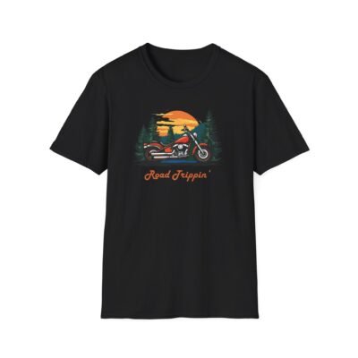 Motorbike Roadtrip Unisex T-Shirt - Adventure Travellers and Roadtrippers Theme - Image 8