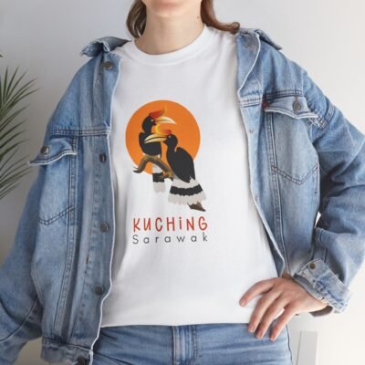 Kuching Sarawak Graphic Tee, Unisex Heavy Cotton Tee, Casual Wear, Travel Souvenir, Gift for Nature Lovers, Bird Lover Apparel - Image 5