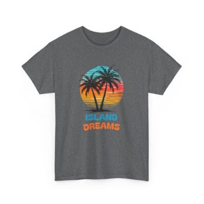 Island Dreams Unisex Heavy Cotton Tee, Summer Vibes Shirt, Casual Beach Wear, Gift for Travelers, Relaxed Weekend Tee - Image 35