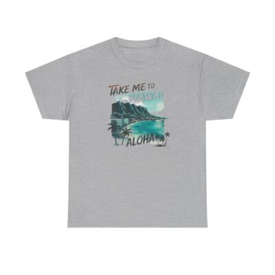 Unisex Heavy Cotton Tee, Tropical Vacation Shirt, Aloha Hawaii Graphic Tee, Summer Beachwear, Casual Relaxed Fit - Image 26