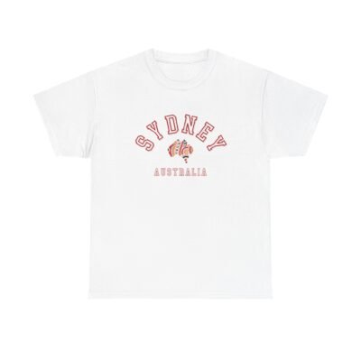 Sydney Australia Unisex Heavy Cotton Tee, Casual Wear, Travel Shirt, Gift for Him/Her, Summer Outfit, Vacation Apparel - Image 2