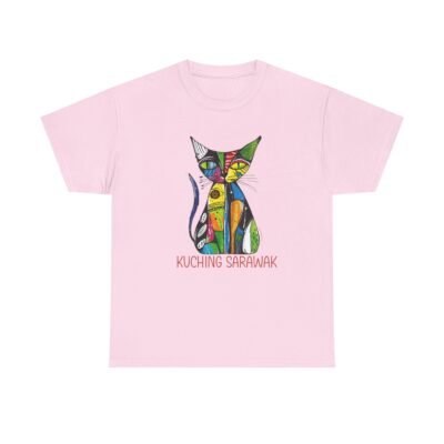 Colorful Cat Tee, Perfect for Cat Lovers, Kuching Sarawak Design, Gift for Pet Owners, Casual Wear, Animal Lovers Tee, Unique Graphic [...] - Image 34