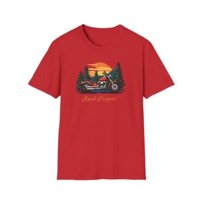Motorbike Roadtrip Unisex T-Shirt - Adventure Travellers and Roadtrippers Theme - Image 19
