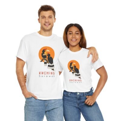 Kuching Sarawak Graphic Tee, Unisex Heavy Cotton Tee, Casual Wear, Travel Souvenir, Gift for Nature Lovers, Bird Lover Apparel - Image 6