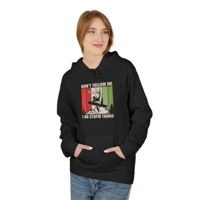 Unisex Fleece Snowboarding Hoodie with a funny message, Great for Casual Outings, Men's Fashion - Image 2