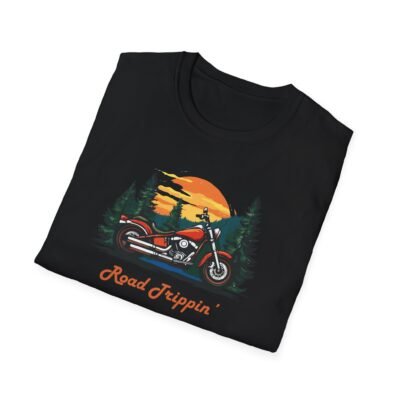 Motorbike Roadtrip Unisex T-Shirt - Adventure Travellers and Roadtrippers Theme - Image 9