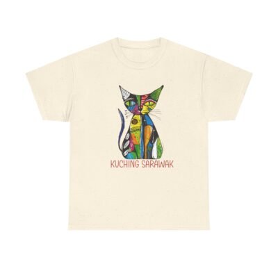 Colorful Cat Tee, Perfect for Cat Lovers, Kuching Sarawak Design, Gift for Pet Owners, Casual Wear, Animal Lovers Tee, Unique Graphic [...] - Image 22