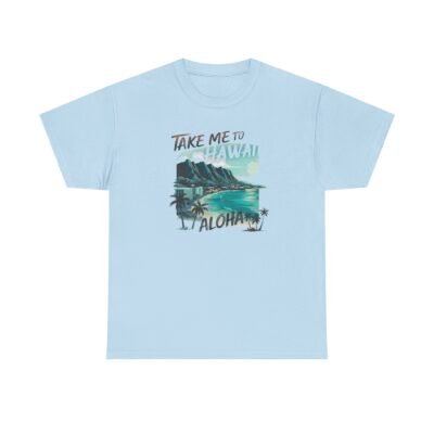 Unisex Heavy Cotton Tee, Tropical Vacation Shirt, Aloha Hawaii Graphic Tee, Summer Beachwear, Casual Relaxed Fit - Image 34