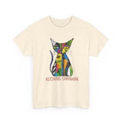 Colorful Cat Tee, Perfect for Cat Lovers, Kuching Sarawak Design, Gift for Pet Owners, Casual Wear, Animal Lovers Tee, Unique Graphic [...] - Image 24